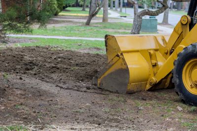 Equipment used in yard grading